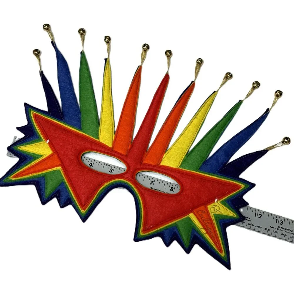Mask Hysteria by Maureen Culligan Felt Carnival Festival Masquerade Mask EVUC
